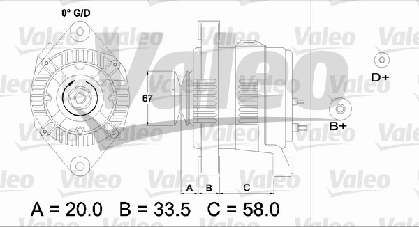 VALEO 437207 Alternatore