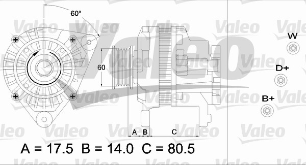 VALEO 437427 Alternatore