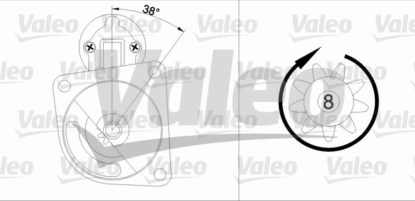 VALEO 455606 Motorino d'avviamento-Motorino d'avviamento-Ricambi Euro