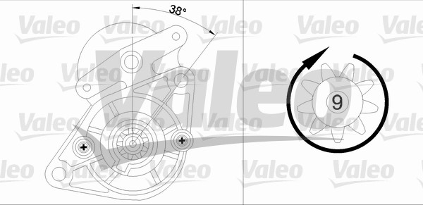 VALEO 455638 Motorino d'avviamento