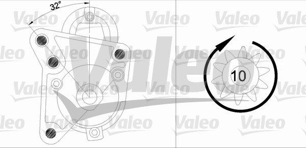 VALEO 455738 Startér