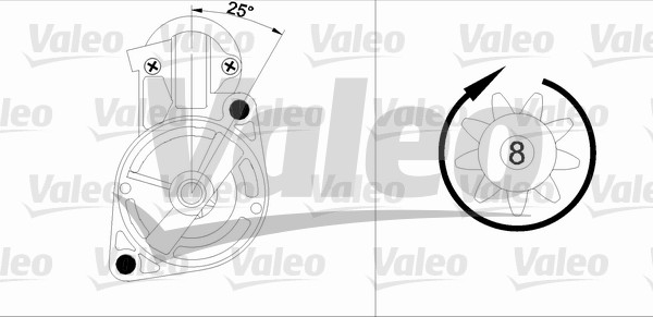 VALEO 455966 Motorino d'avviamento-Motorino d'avviamento-Ricambi Euro