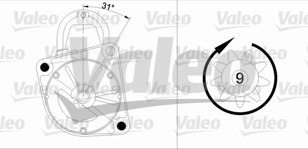 VALEO 455970 Motorino d'avviamento