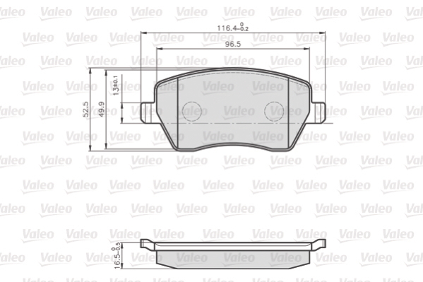 VALEO 872973 Sada brzdových...