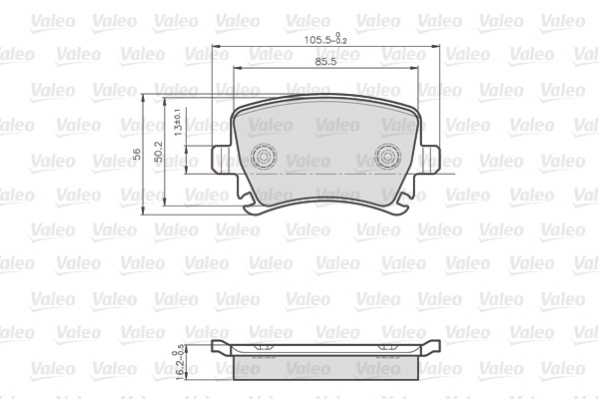 VALEO 872914 Sada brzdových...