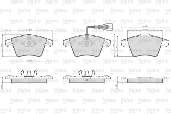 VALEO 873746 Kit pastiglie...