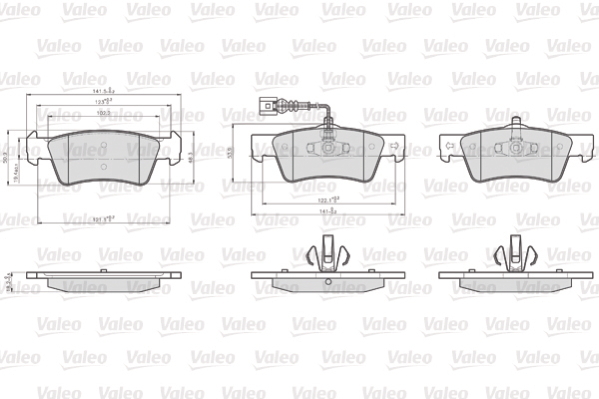 VALEO 872367 Kit pastiglie...