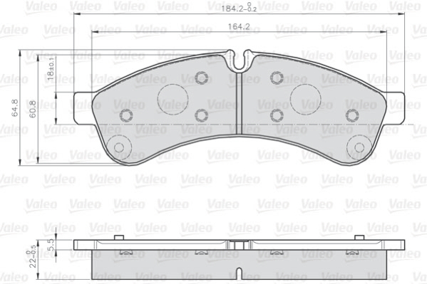 VALEO 872231 Kit pastiglie...