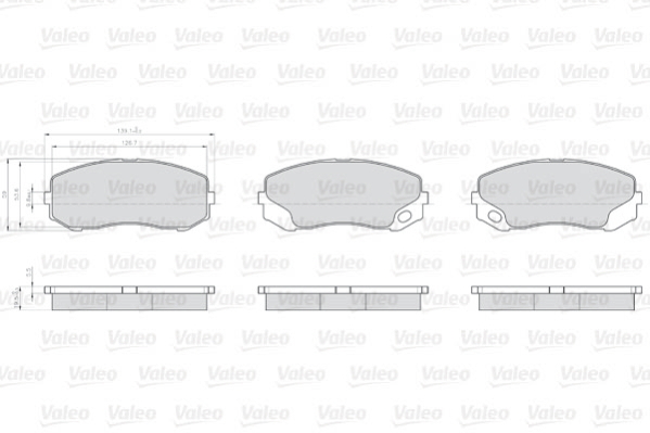 VALEO 872249 Kit pastiglie...