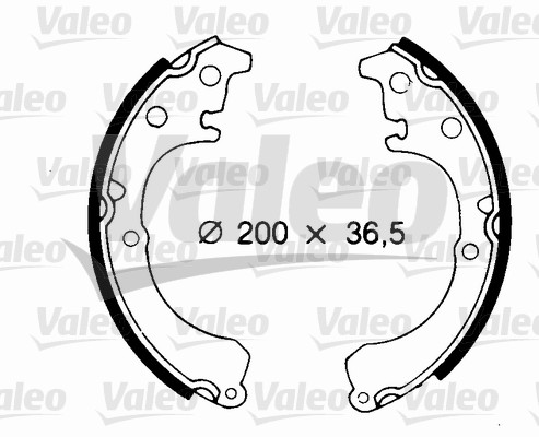 VALEO 562677 Bromsbackar, sats
