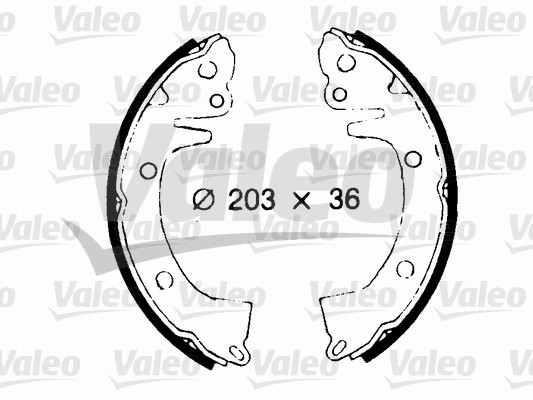 VALEO 562680 Bromsbackar, sats