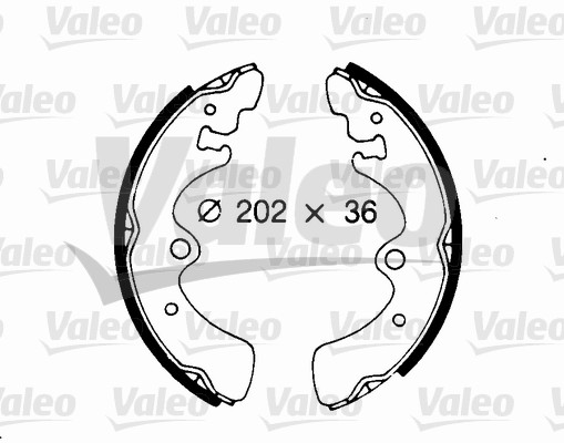 VALEO 562681 Bromsbackar, sats