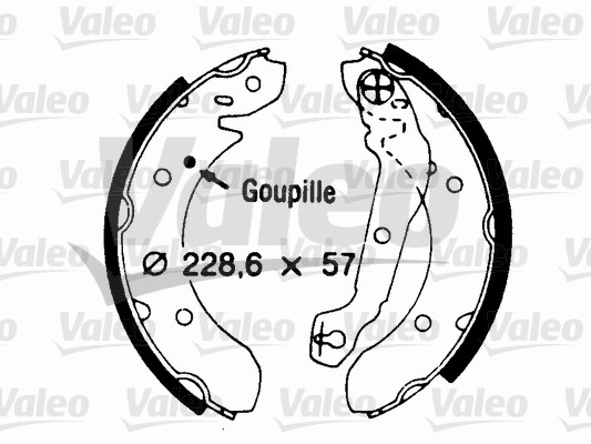 VALEO 562684 Bromsbackar, sats