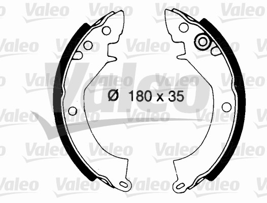 VALEO 562687 Bromsbackar, sats