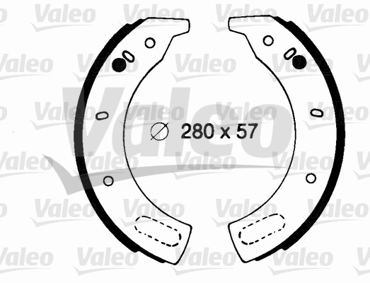 VALEO 562034 Bromsbackar, sats