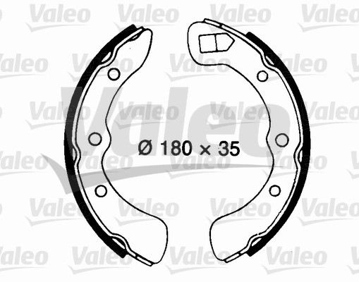 VALEO 562696 Bromsbackar, sats