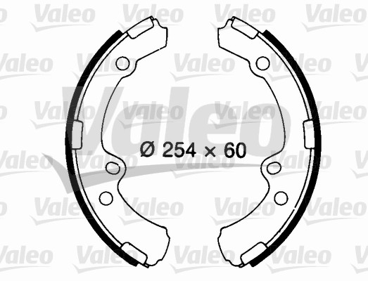 VALEO 562709 Bromsbackar, sats