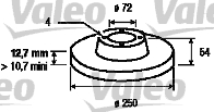 VALEO 186110 Bromsskiva