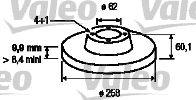 VALEO 186117 Bromsskiva