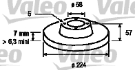 VALEO 186140 Bromsskiva