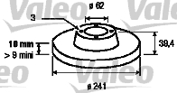 VALEO 186142 Bromsskiva