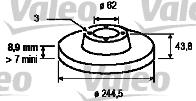 VALEO 186143 Bromsskiva