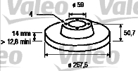 VALEO 186147 Bromsskiva