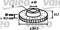 VALEO 186149 Bromsskiva