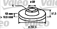 VALEO 186150 Bromsskiva