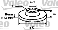 VALEO 186160 Bromsskiva