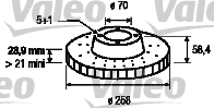VALEO 186191 Bromsskiva