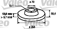 VALEO 186192 Bromsskiva