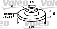 VALEO 186197 Bromsskiva