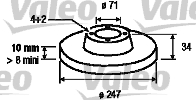 VALEO 186199 Bromsskiva