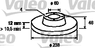 VALEO 186211 Bromsskiva