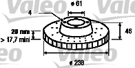 VALEO 186213 Bromsskiva