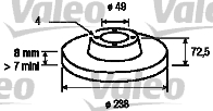 VALEO 186231 Bromsskiva