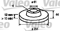 VALEO 186232 Bromsskiva