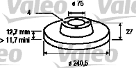 VALEO 186242 Bromsskiva