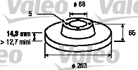 VALEO 186254 Bromsskiva
