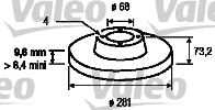 VALEO 186256 Bromsskiva