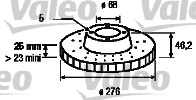 VALEO 186272 Bromsskiva