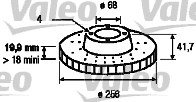 VALEO 186273 Bromsskiva