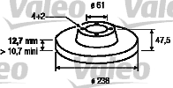 VALEO 186285 Bromsskiva