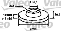 VALEO 186302 Bromsskiva
