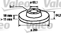 VALEO 186314 Bromsskiva