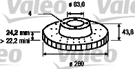 VALEO 186427 Bromsskiva