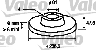 VALEO 186432 Bromsskiva