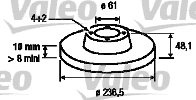 VALEO 186435 Bromsskiva