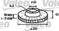 VALEO 186449 Bromsskiva